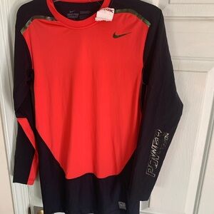 Nike Red and Black Long Sleeve Shirt